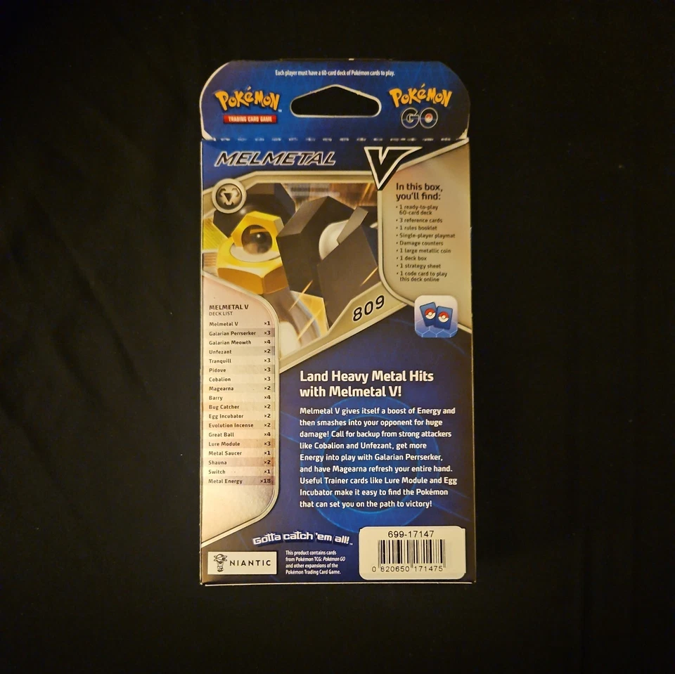 Боевая колода Pokmon TCG Pokmon GO Melmetal V 60 карт, готова к игре - Изображение 2 из 2