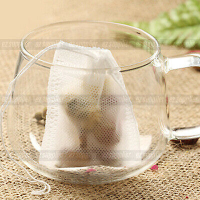 Buy 100x Empty Teabags String Heat Seal Filter Paper Herb Loose Tea Bags HOT