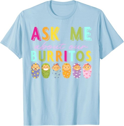 Taco Burrito Infant Care Mexican Food Quesadilla Burrito T-Shirt Hoodie - Picture 10 of 12