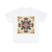 Unisex Adult T Shirt Southwestern Navajo Print Native American Aztec Colorful