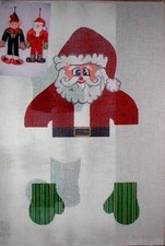KW 1221 TS Designs Xmas Santa Dangler Doll HP Hand Painted Needlepoint Canvas