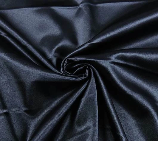 SATIN Deluxe Stoff Innenfutter Blusenstoff Wäsche glänzend NAVY EUR 9,98/m