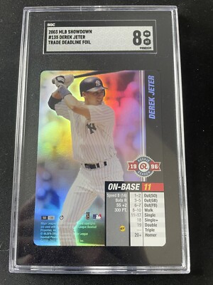 Derek Jeter 2003 MLB Showdown Foil #135 Trading Deadline Rookie Season SGC 8