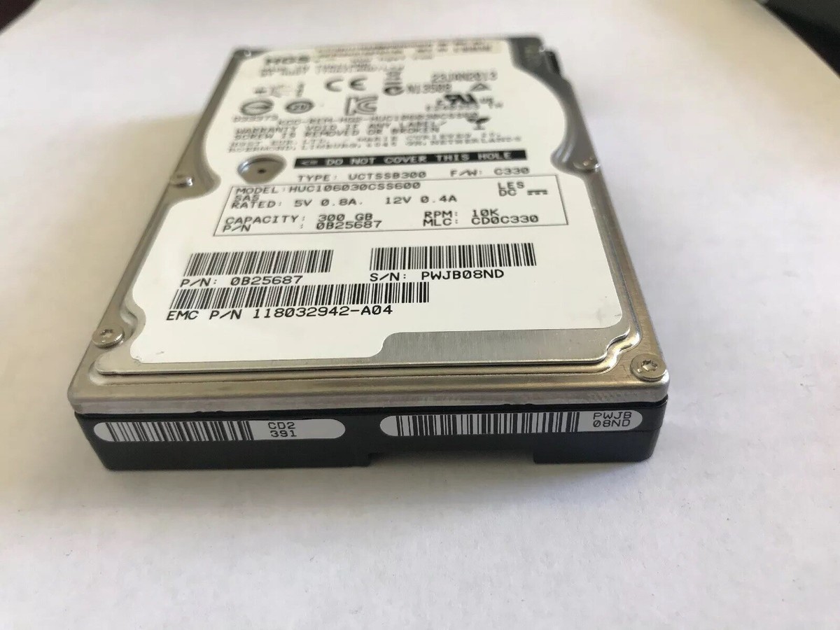 Hitachi HUC106030CSS600 0B25687 300 GB SAS 10K 6GB/s 118032942+04