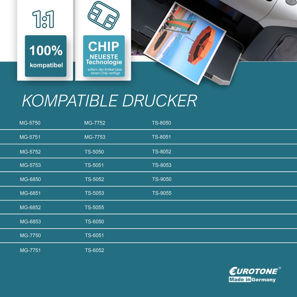 ESMONLINE 10er Set XL Druckerpatronen Für Canon PIXMA – Kompatibel Mit TS/MG Serie