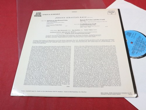 Bach DOPPELKONZERT FOR VIOLINE & OBOE etc. Harnoncourt LP Telefunken near mint - Picture 2 of 3