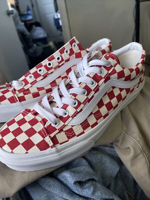 Vans Old Skool Checker Chili Pepper Red Shoes US Mens Women
