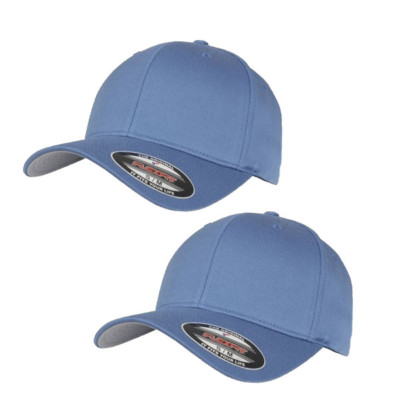 2er ORIGINAL FLEXFIT  CAP BASEBALL CAPS graue Unterseite S M L XL XXL BASECAP