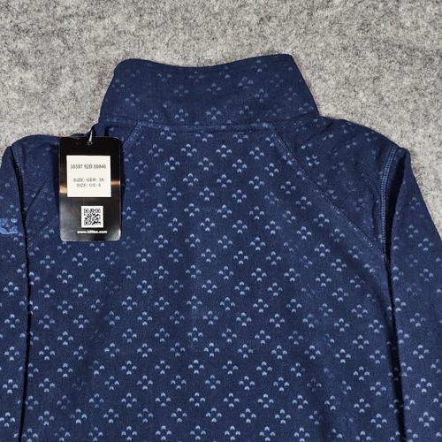New Killtec Full Zip Knit Fleece Jacket Women's Size 8 Blue Geometric L/S - Picture 5 of 7