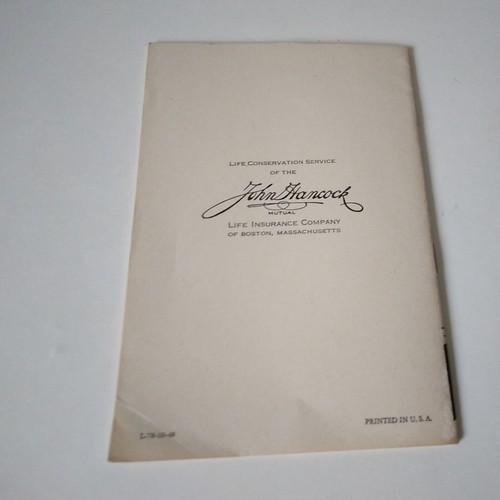 1948 "Caring For The Sick In The Home" John Hancock 28 Page SC Booklet VG - Foto 11 di 14