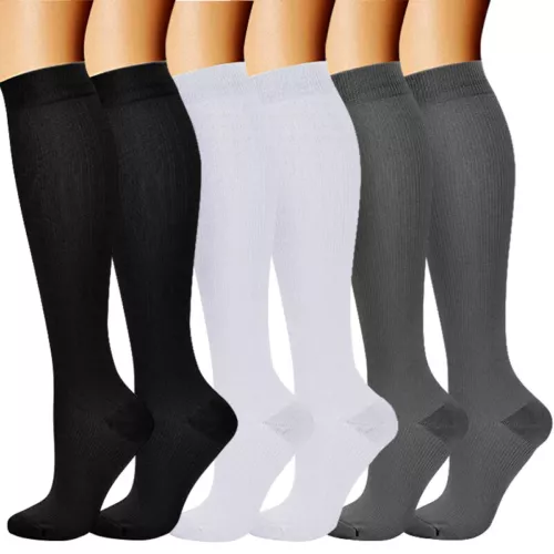 S M L XL 2XL breite Wade Übergröße Kompressionssocken Damen Männer 15-20 mmHg Unisex - Bild 28 von 29