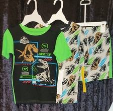 NWT BOYS JURASSIC WORLD PAJAMAS 2 Sets SIZE 10