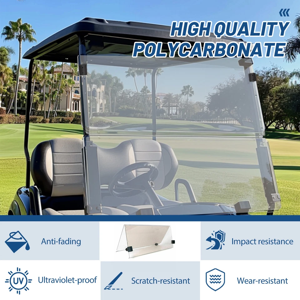 Parabrisas plegable tintado para carro de golf Yamaha G29 Drive 07-16 Foto 2 de 4