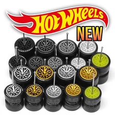 1/64 Scale BBS LM v4 SPOKE Real Rider Wheels Rims Tires Set for Hot