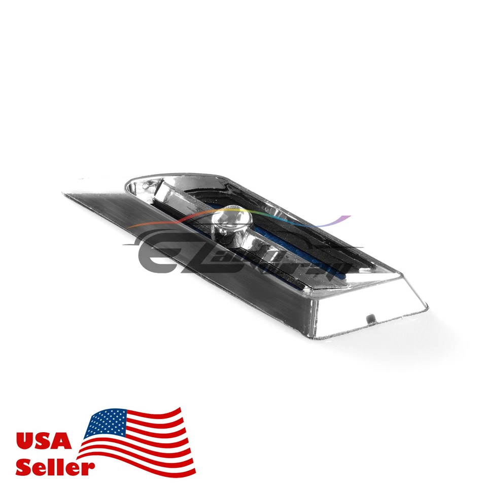 Universal ABS Blue Crystal Air Fender Grill Body Side Vents Car SUV Decoration - Image 3 of 3