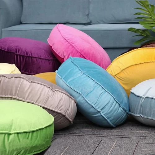 Soft Solid Velvet Pillow Case or Round Car Cushion Cover Sofa Living Room NEW - Bild 3 von 34