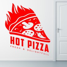  Pizza Takeaway wall sticker cafe decal restaurant fast food burger pz14