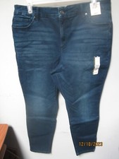 Terra  Sky Women's Skinny High Rise Dark Wash Jeans Size 18W