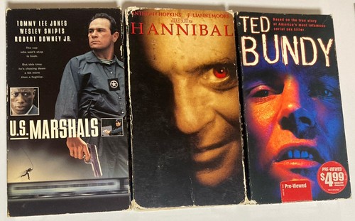 Ted Bundy VHS (2002) US Marshals (1998) Hannibal (2001) Case Has Damage 👀@ Pics - Picture 3 of 8