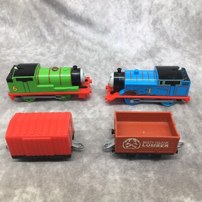 Thomas & Friends Motorized Percy & Muddy Thomas the Train & 2 Tenders