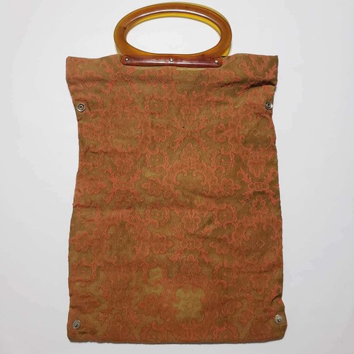 Vintage Mid Century Lady’s Pride Folding Snap Tote All Bag Acrylic Handles Retro - Picture 2 of 9