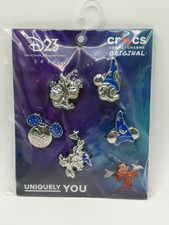 2026 Disney D23 Exclusive Crocs Jibbitz Charms 5 Pack Sorcerer Mickey Fantasia