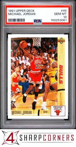 1991 UPPER DECK #44 MICHAEL JORDAN BULLS HOF PSA 10
