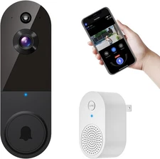 1080p HD WiFi 2.4G Ring Video Doorbell Intercom Video Camera Door AI & Live View