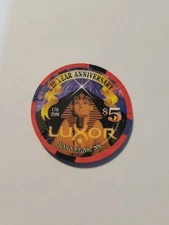 $5 Luxor Casino, LV. "10 Year Anniversary " chip. LTD