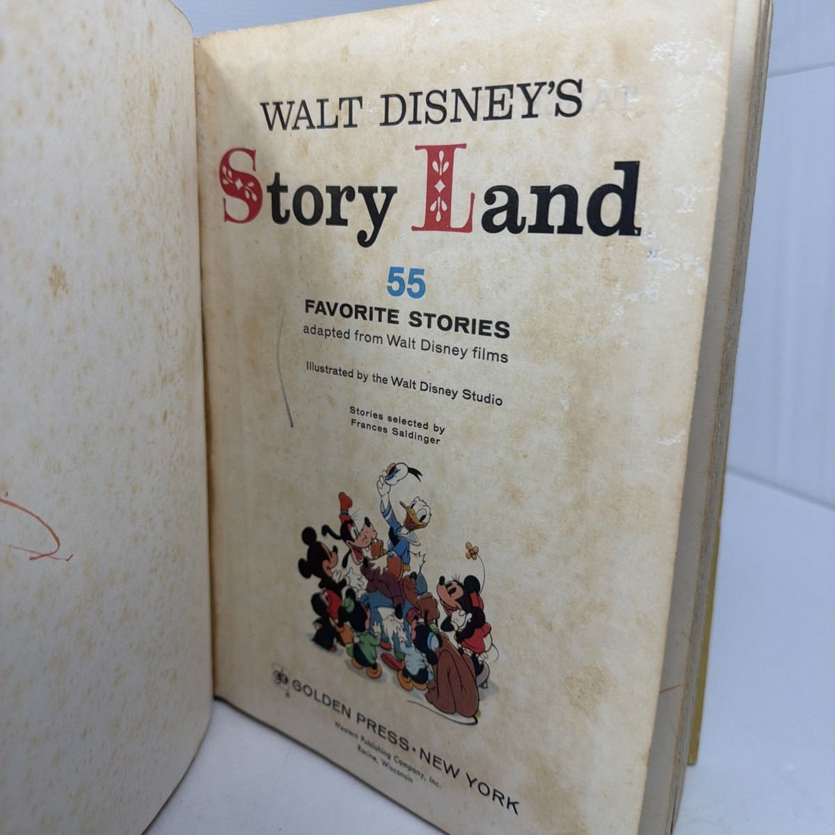 Vintage Walt Disney's Story Land Hardcover Book 1962 Golden 55