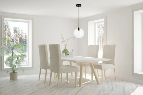 Elegant Lighting LDPD2114 Placido 1 Light 11-13/16"W Pendant - Black - Picture 2 of 3