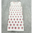 True Vintage Serbin Dress Womens Large Strawberry 60s Midi Modest Sheath House