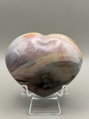 Chunky Polychrome Jasper Heart Natural Crystal Gemstone Reiki Chakra Healing 