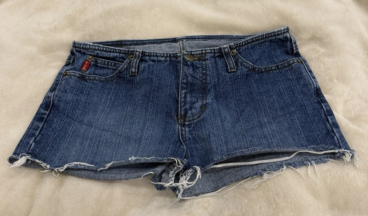 Short En Jean Mudd Taille 11 - Denim Foncé Avec Paillettes Dorées - Style Vintage