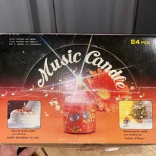 16 Music Votive Candles Birthday 2 designs ,Plays When Lit, Vintage