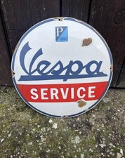 Insegna / cartello vespa Piaggio Vintage ORIGINALE  30cm diam.