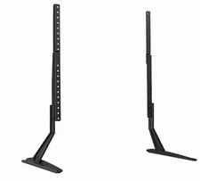 PERLESMITH Universal TV Stand 22-65in Height Adjustable Mount w/ Tempered Glass