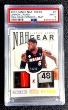 2012 PSA 9 MINT LEBRON JAMES NATIONAL TREASURES NBA GEAR TAG PATCH /99 S184