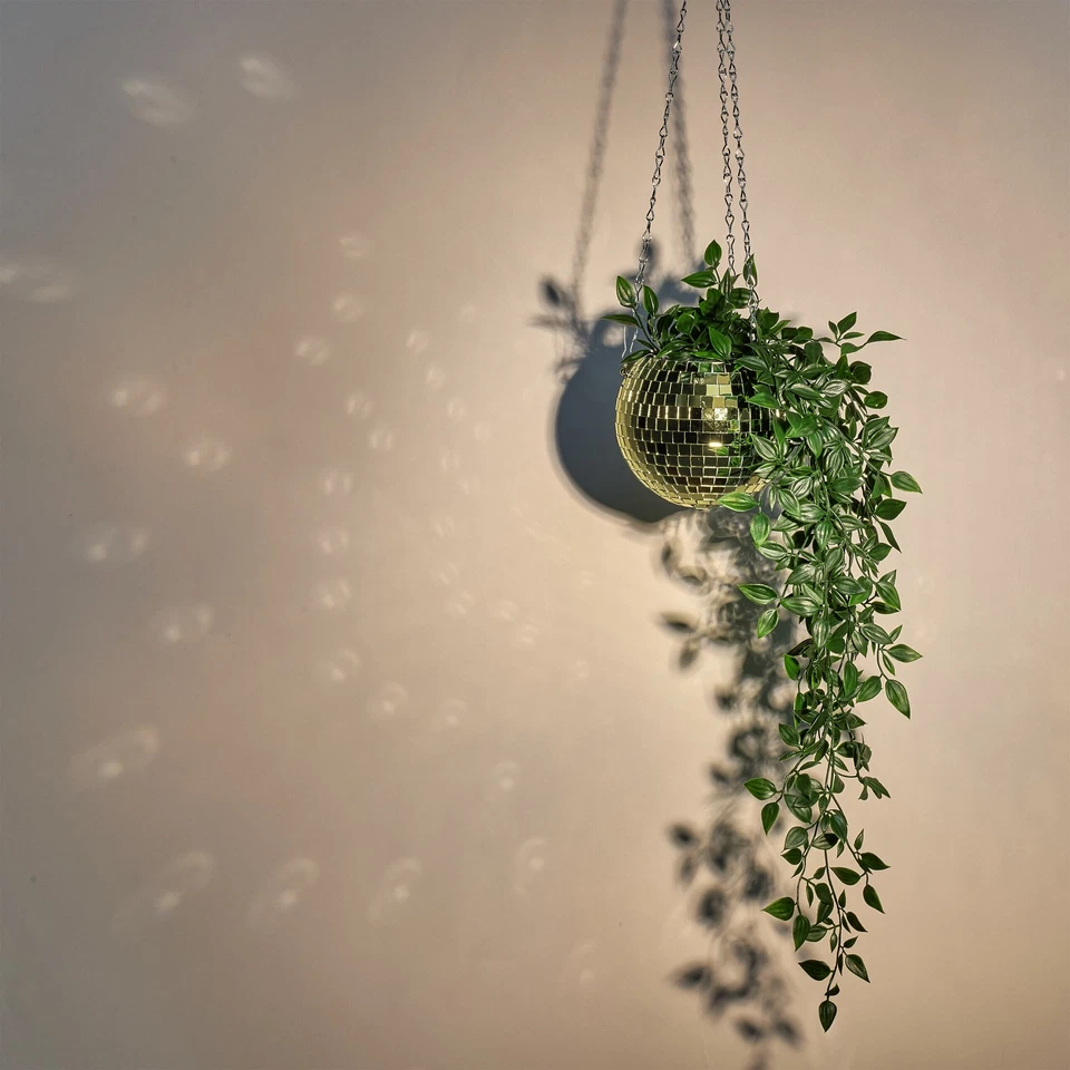 Discokugel Pflanzentopf Blumentopf Blumenampel Hängeampel Pflanzampel Übertopf - Bild 2 von 4