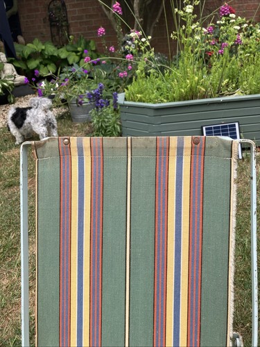 Vintage Foldable Children Camping Chairs VW Camper Retro Metal Heavy - Picture 9 of 17