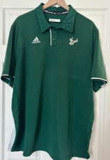 NCAA Adidas Climacool USF Bulls Green Men's Short Sleeve 2XL Polo Shirt