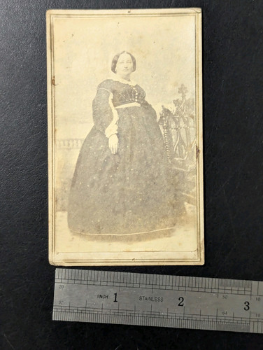 CDV 1865 New Orleans Louisiana Lilienthal Civil War stamp Southern Lady Rare - Picture 13 of 16
