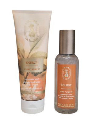 NEW Bath & Body Works Orange Ginger Ultimate Hydration Cream + Essential Oil Mi