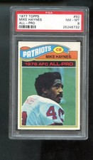 1977 Topps #50 Mike Haynes ROOKIE RC PSA 8 Graded Football Card NFL Patriots. rookie card picture