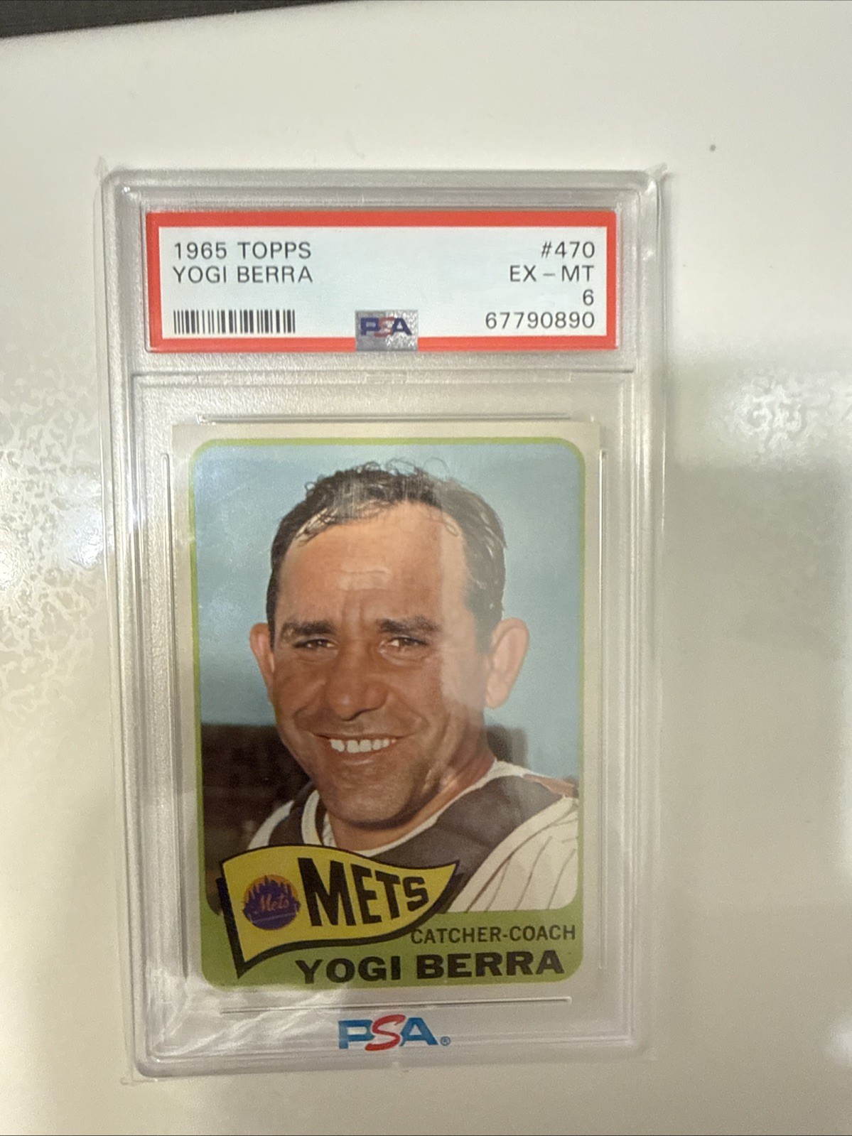 1965 Topps - Yogi Berra #470 PSA 6