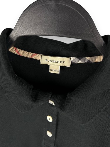 Burberry Long Sleeve Polo Shirt Black Size 14Y/158 Cm - Picture 5 of 11