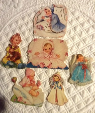 alte Oblaten Glanzbilder Konvolut schön Baby Kinder