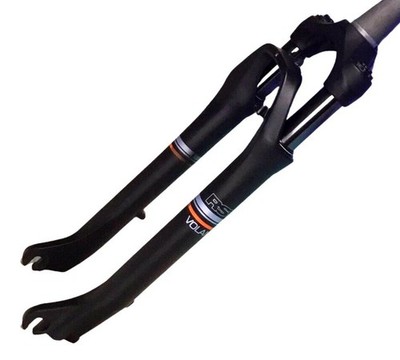 RST Volant 700C E Bike Fork 60mm Tapered PM Disc 9×100 QR Coil Spring Black