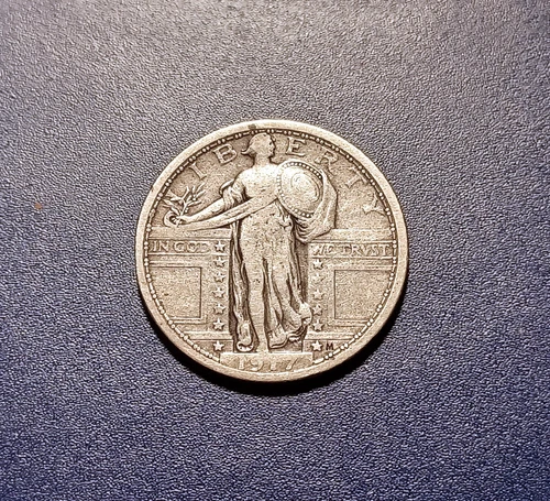 VF 1917-P Ty.1 Standing Liberty Quarter