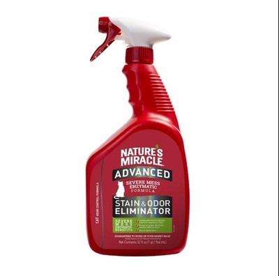 Nature'S Miracle Advanced Cat Stain and Odor Eliminator Spray, Severe Mess Enzym